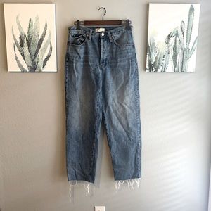 Madewell Dadjean Raw Hem Jeans Style MC577 Size 27